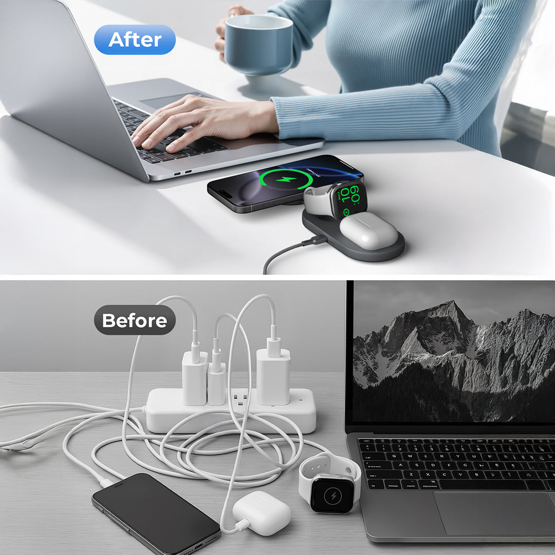 LC-MC313 MagFusion C 3-in-1 Qi2 Foldable Wireless Charging Station