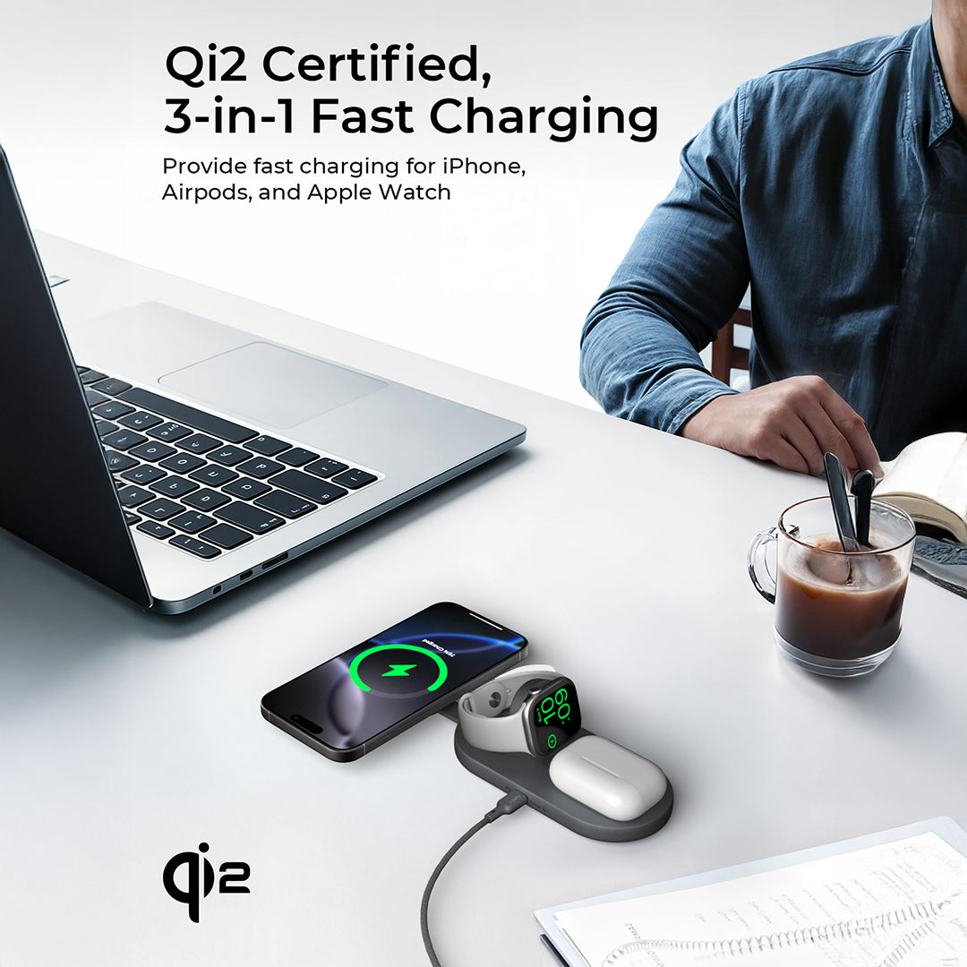 LC-MC313 MagFusion C 3-in-1 Qi2 Foldable Wireless Charging Station