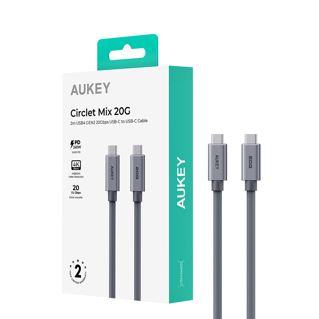 CB-DCC321 Circlet Mix 20G USB4 GEN2 20Gbps USB-C to USB-C Cable