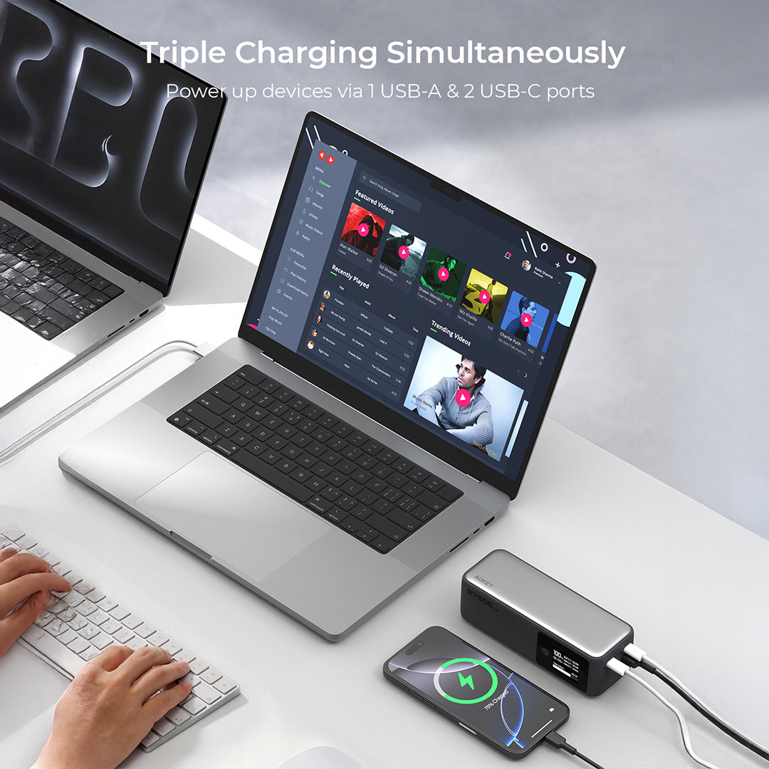 PB-Y63 Spark Mega 27600mAh 140W PD Ultra-Fast Charging Power Bank for Laptops & Mobile