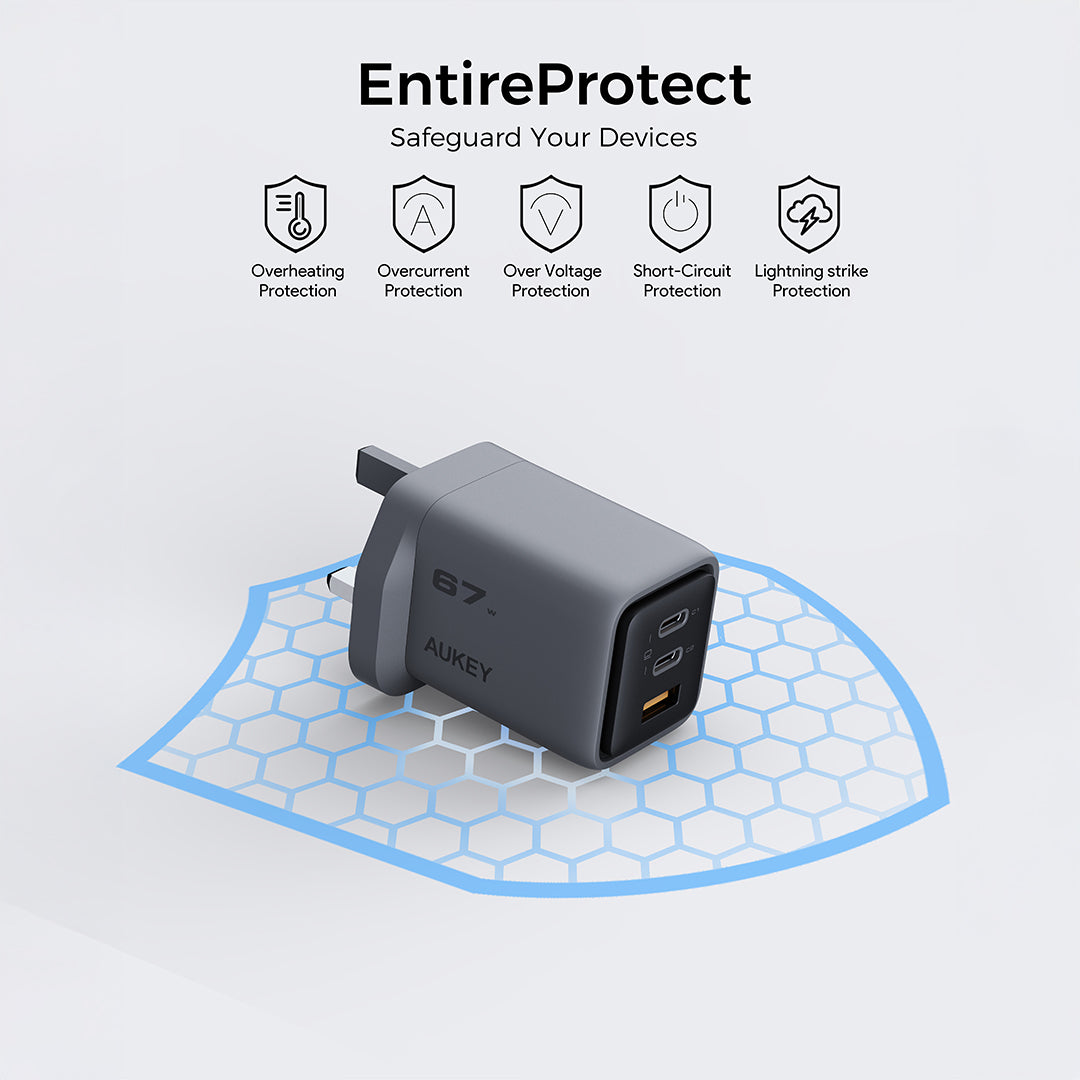 PA-C3 Comet Mix 3 67W PD Wall Charger with GaN Technology