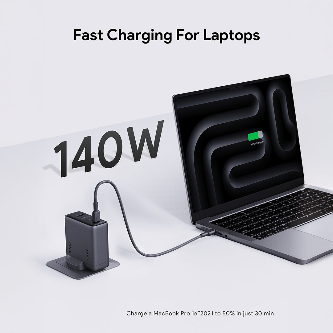 PA-C6 Comet Mix 4 140W PD 4-Port GaN Wall Charger with PPS for Laptop & Mobile