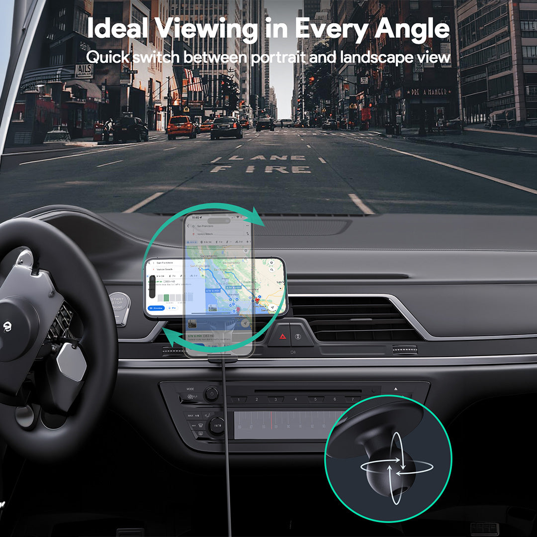 HD-MC13AP 25W Qi2.2 MagFusion Wireless charging with Cooling Charging Car Mount