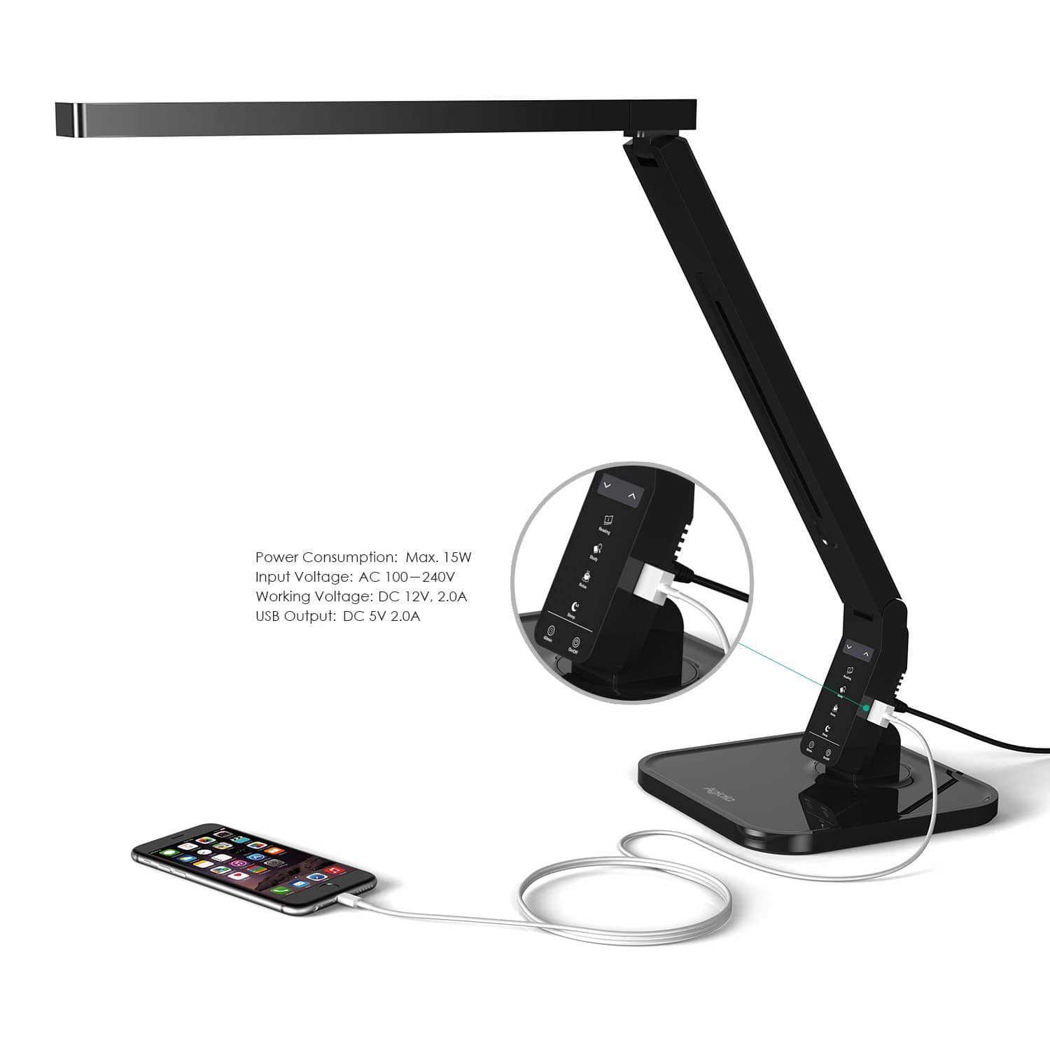 AUKEY LT-T1 Aglaia Dimmable LED 4 Modes Desk Lamp - Aukey Malaysia Official Store