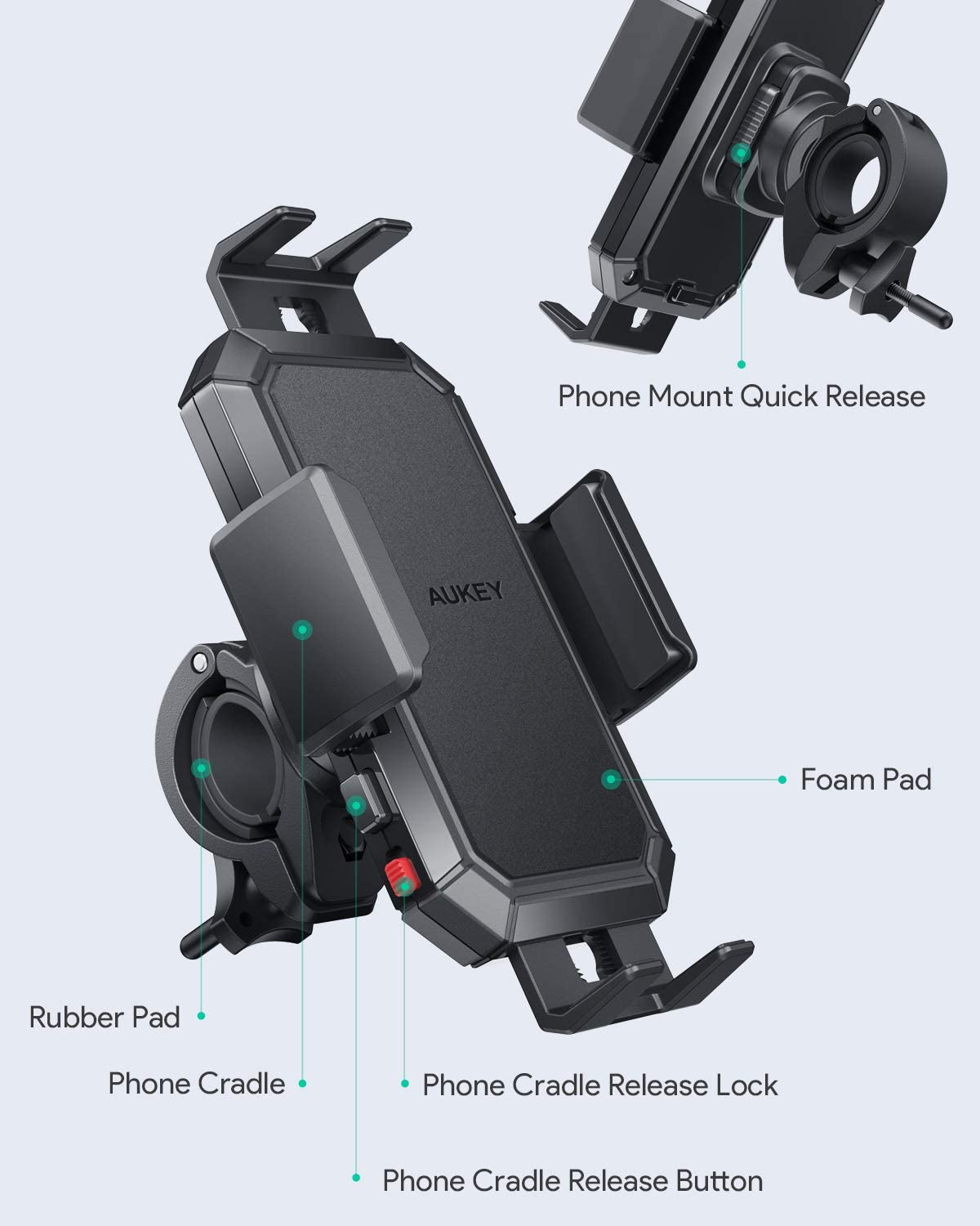 HD-C51 Shake 360 Rotation Bicycle Motorcycle Motor Phone Mount