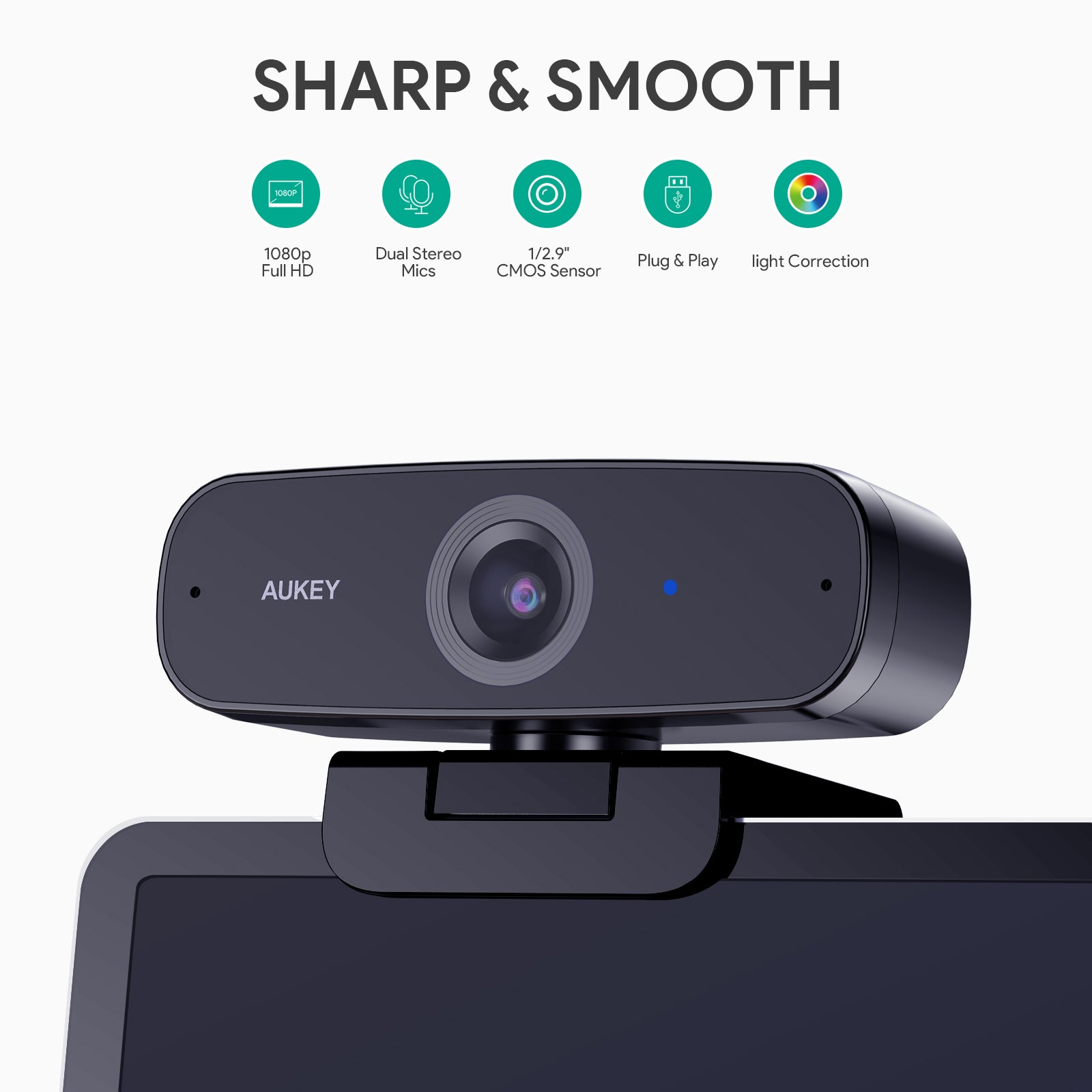 PC-W3 Impression 1080p Webcam Live Streaming Camera with Stereo Microphone