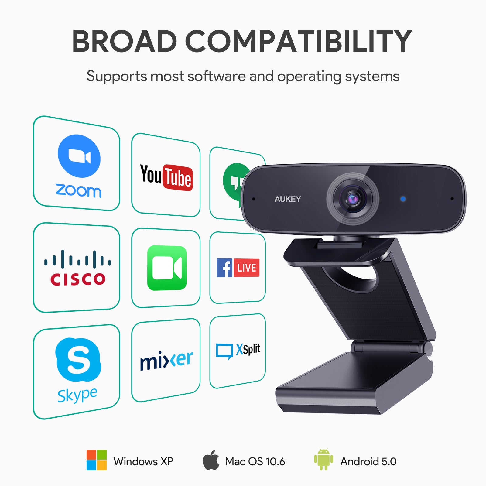 PC-W3 Impression 1080p Webcam Live Streaming Camera with Stereo Microphone