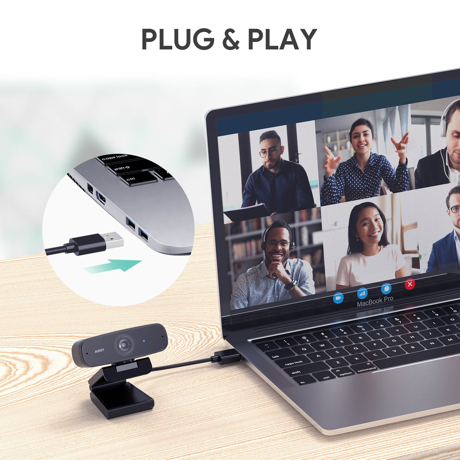 PC-W3 Impression 1080p Webcam Live Streaming Camera with Stereo Microphone